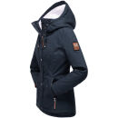 Marikoo Bikoo Damen Teddyfell gefüttert Winterjacke B802 Navy Größe XXL - Gr. 44