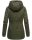 Marikoo Bikoo Damen Teddyfell gefüttert Winterjacke B802 Grün Größe S - Gr. 36