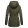 Marikoo Bikoo Damen Teddyfell gefüttert Winterjacke B802 Grün Größe L - Gr. 40