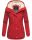 Marikoo Bikoo Damen Teddyfell gefüttert Winterjacke B802 Rot Größe XS - Gr. 34