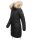 Navahoo Halina Damen Winter Steppmantel mit Kunstfell B803 Schwarz Größe L - Gr. 40