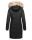 Navahoo Halina Damen Winter Steppmantel mit Kunstfell B803 Schwarz Größe L - Gr. 40