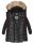 Navahoo Halina Damen Winter Steppmantel mit Kunstfell B803 Schwarz Größe L - Gr. 40