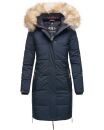 Navahoo Halina Damen Winter Steppmantel mit Kunstfell...