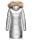 Navahoo Halina Damen Winter Steppmantel mit Kunstfell B803 Silber Größe XL - Gr. 42