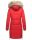 Navahoo Halina Damen Winter Steppmantel mit Kunstfell B803 Rot Größe S - Gr. 36