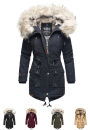 Navahoo Honigfee warme Damen Winter Jacke mit Kapuze und...