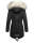 Navahoo Honigfee warme Damen Winter Jacke mit Kapuze und Kunstfell B805 Schwarz Größe XS - Gr. 34