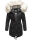 Navahoo Honigfee warme Damen Winter Jacke mit Kapuze und Kunstfell B805 Schwarz Größe M - Gr. 38