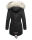 Navahoo Honigfee warme Damen Winter Jacke mit Kapuze und Kunstfell B805 Schwarz Größe M - Gr. 38