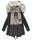 Navahoo Honigfee warme Damen Winter Jacke mit Kapuze und Kunstfell B805 Schwarz Größe M - Gr. 38