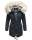 Navahoo Honigfee warme Damen Winter Jacke mit Kapuze und Kunstfell B805 Navy Größe XS - Gr. 34