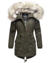 Navahoo Honigfee warme Damen Winter Jacke mit Kapuze und...