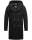 Marikoo Irukoo Herren Designer Winter Mantel lang mit Kapuze sehr warm B806 Schwarz Größe S - Gr. S