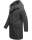 Marikoo Irukoo Herren Designer Winter Mantel lang mit Kapuze sehr warm B806 Anthrazit Größe S - Gr. S