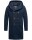Marikoo Irukoo Herren Designer Winter Mantel lang mit Kapuze sehr warm B806 Navy Größe XXXL - Gr. 3XL