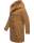 Marikoo Irukoo Herren Designer Winter Mantel lang mit Kapuze sehr warm B806 Camel Größe XL - Gr. XL