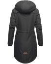 Marikoo Kamil warme Damen Winter Jacke lang mit Kapuze B807 Schwarz Größe S - Gr. 36