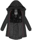 Marikoo Kamil warme Damen Winter Jacke lang mit Kapuze B807 Schwarz Größe S - Gr. 36