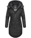 Marikoo Kamil warme Damen Winter Jacke lang mit Kapuze B807 Schwarz Größe L - Gr. 40
