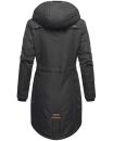 Marikoo Kamil warme Damen Winter Jacke lang mit Kapuze B807 Schwarz Größe L - Gr. 40