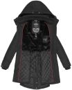 Marikoo Kamil warme Damen Winter Jacke lang mit Kapuze B807 Schwarz Größe L - Gr. 40