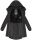 Marikoo Kamil warme Damen Winter Jacke lang mit Kapuze B807 Schwarz Größe L - Gr. 40