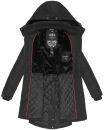 Marikoo Kamil warme Damen Winter Jacke lang mit Kapuze B807 Schwarz Größe XL - Gr. 42