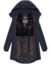 Marikoo Kamil warme Damen Winter Jacke lang mit Kapuze B807 Navy Größe XS - Gr. 34