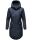 Marikoo Kamil warme Damen Winter Jacke lang mit Kapuze B807 Navy Größe XS - Gr. 34
