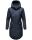 Marikoo Kamil warme Damen Winter Jacke lang mit Kapuze B807 Navy Größe XS - Gr. 34