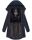 Marikoo Kamil warme Damen Winter Jacke lang mit Kapuze B807 Navy Größe XS - Gr. 34