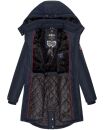 Marikoo Kamil warme Damen Winter Jacke lang mit Kapuze B807 Navy Größe L - Gr. 40