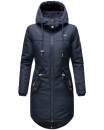 Marikoo Kamil warme Damen Winter Jacke lang mit Kapuze B807 Navy Größe XL - Gr. 42
