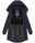 Marikoo Kamil warme Damen Winter Jacke lang mit Kapuze B807 Navy Größe XL - Gr. 42
