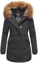 Marikoo Karmaa-Princess Damen Wintejacke mit Fellkragen B808 Schwarz Größe XS - Gr. 34