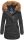 Marikoo Karmaa-Princess Damen Wintejacke mit Fellkragen B808 Schwarz Größe S - Gr. 36
