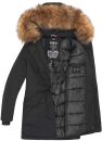 Marikoo Karmaa-Princess Damen Wintejacke mit Fellkragen B808 Schwarz Größe L - Gr. 40