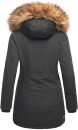 Marikoo Karmaa-Princess Damen Wintejacke mit Fellkragen B808 Schwarz Größe XXL - Gr. 44