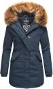 Marikoo Karmaa-Princess Damen Wintejacke mit Fellkragen B808 Navy Größe S - Gr. 36