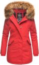 Marikoo Karmaa-Princess Damen Wintejacke mit Fellkragen B808 Rot Größe XS - Gr. 34