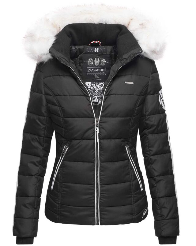 Navahoo Khingaas Damen Winter Steppjacke mit Kapuze B810 Schwarz Größe XL - Gr. 42