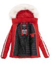 Navahoo Khingaas Damen Winter Steppjacke mit Kapuze B810 Rot Größe XS - Gr. 34