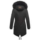 Marikoo Knutschkugel Damen Winter Jacke mit Kunstfell B812 Schwarz Größe XS - Gr. 34