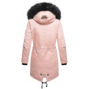 Marikoo Knutschkugel Damen Winter Jacke mit Kunstfell B812 Rosa Größe S - Gr. 36