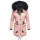 Marikoo Knutschkugel Damen Winter Jacke mit Kunstfell B812 Rosa Größe S - Gr. 36