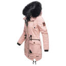 Marikoo Knutschkugel Damen Winter Jacke mit Kunstfell B812 Rosa Größe XL - Gr. 42