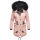 Marikoo Knutschkugel Damen Winter Jacke mit Kunstfell B812 Rosa Größe XL - Gr. 42