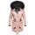 Marikoo Knutschkugel Damen Winter Jacke mit Kunstfell B812 Rosa Größe XXL - Gr. 44