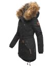 Marikoo La Viva Princess Damen Winterjacke mit Kapuze B813 Schwarz Größe S - Gr. 36